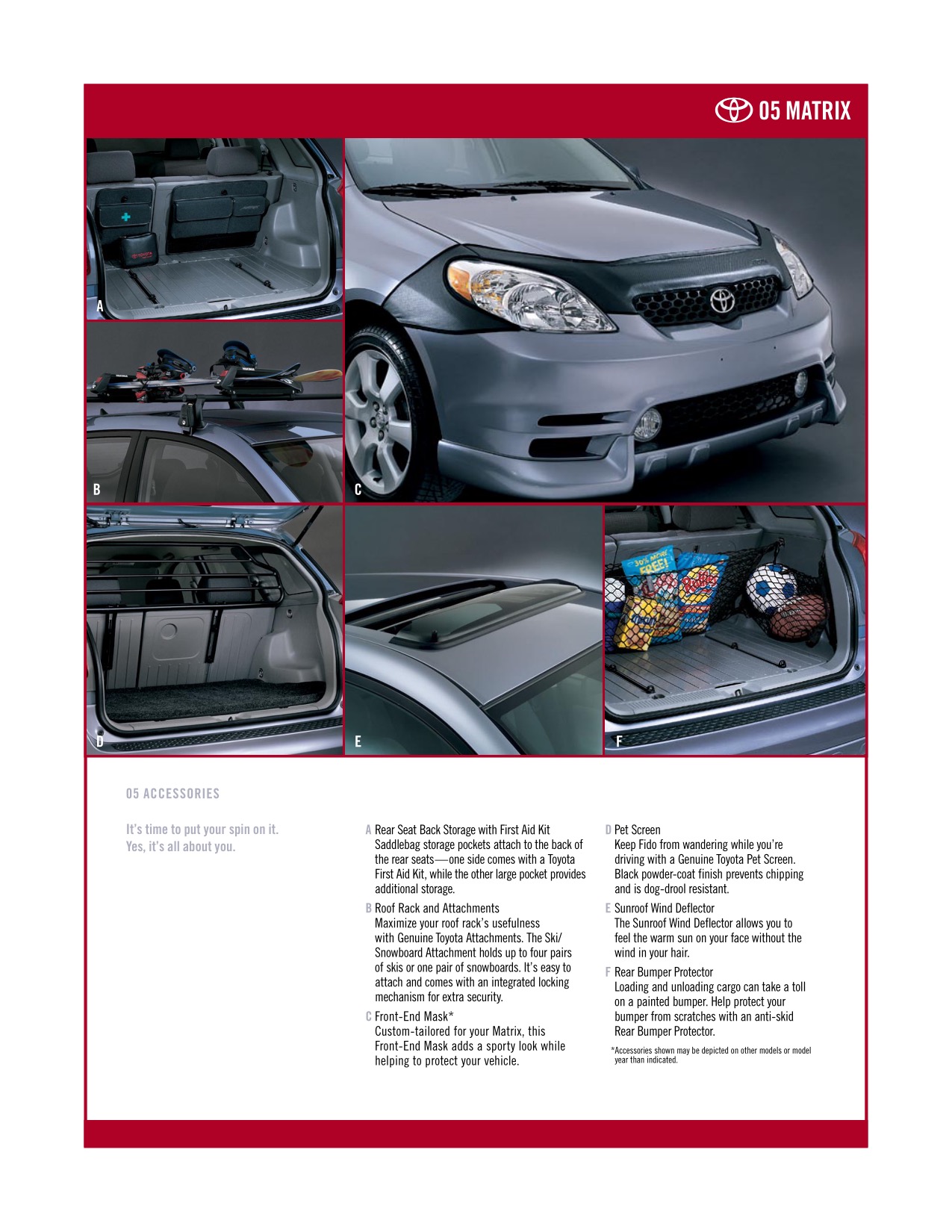 2005 Toyota Matrix Brochure Page 9